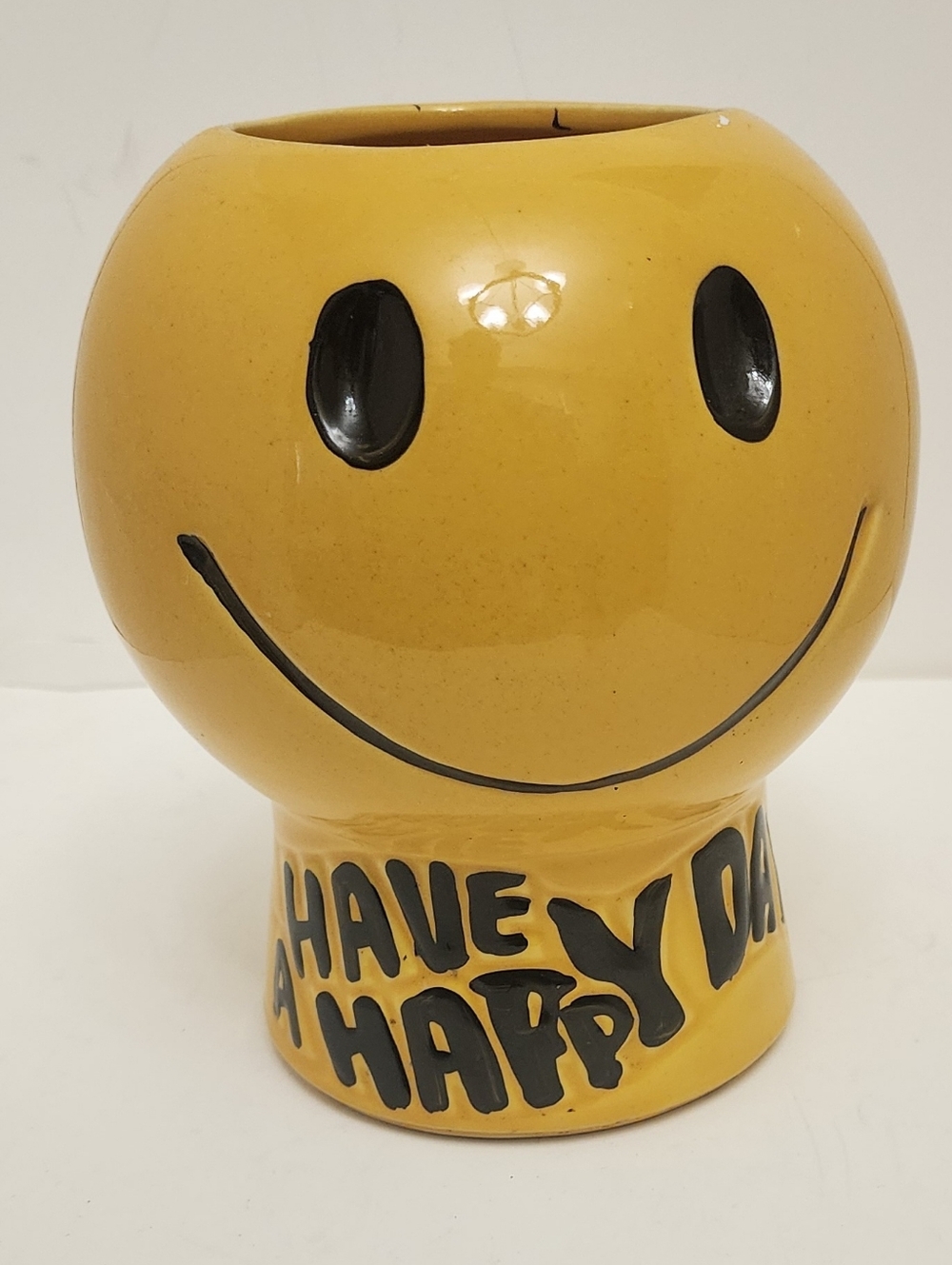 Vintage Have a Happy Day Cookie Jar Vase
